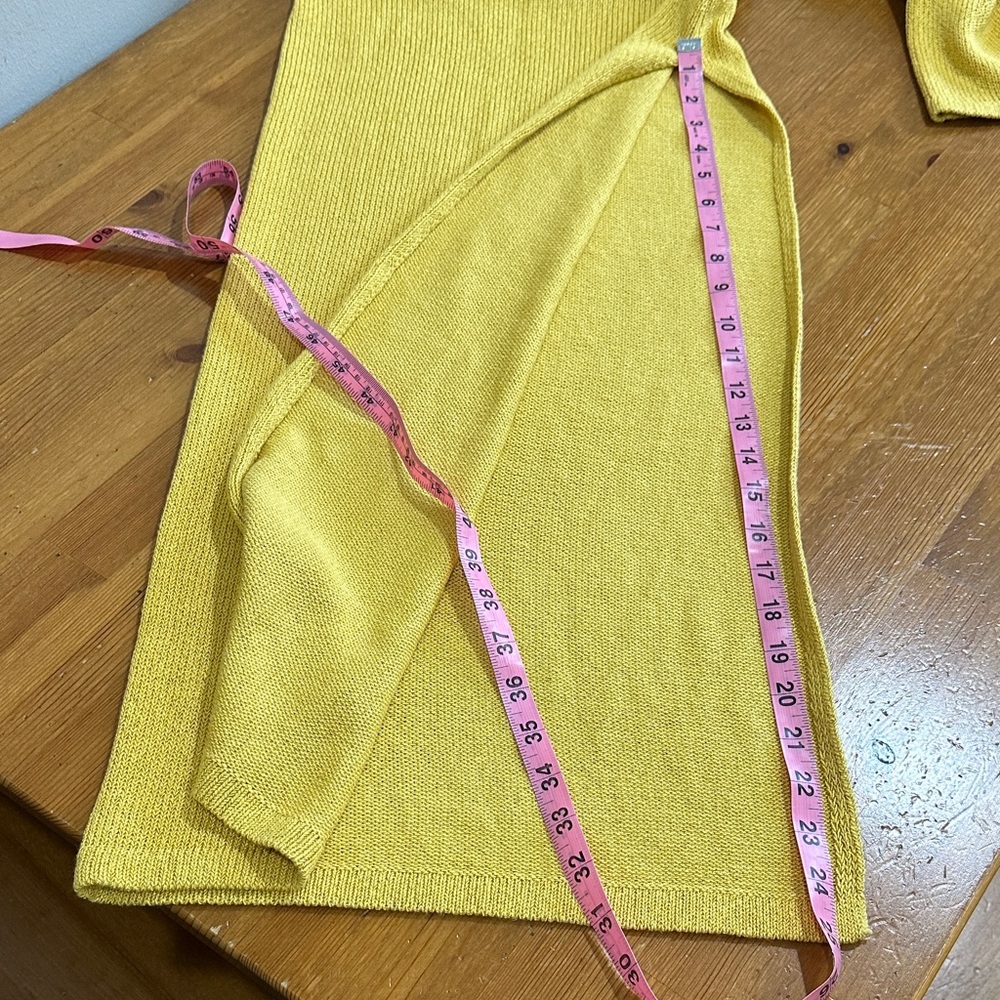 Meshki Anna Flare Sleeve Knit  Dress Yellow - Picture 10 of 16